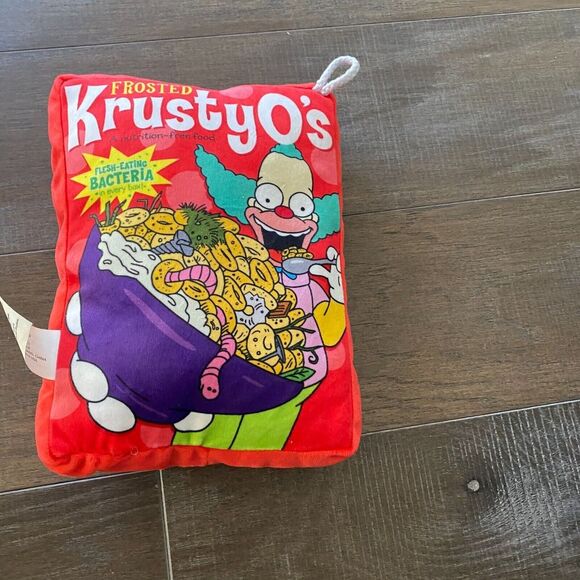 Frosted Krusty O's The Simpsons Multicolor Printed Soft Plush Stuffed Pillow - Picture 5 of 10